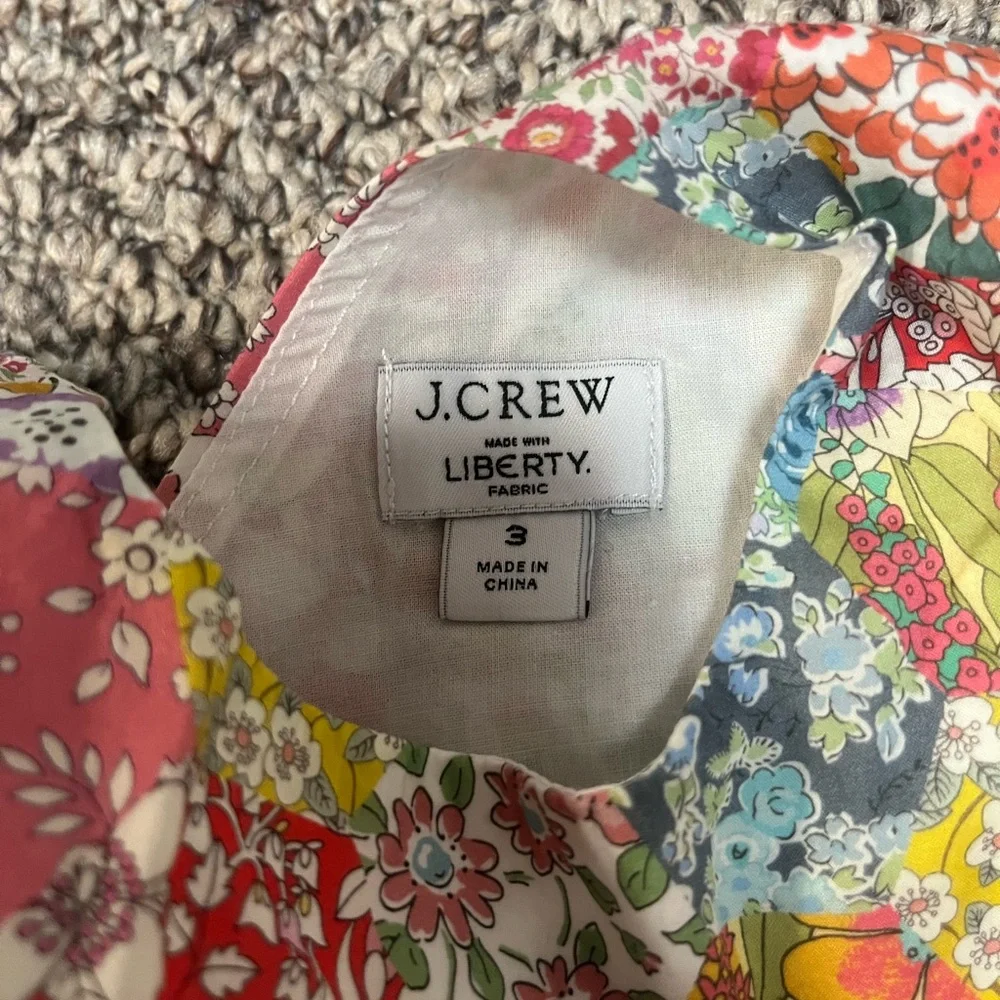 Girls' gathered-waist dress in Liberty® Patchwork Dream floral - Picture 4 of 5